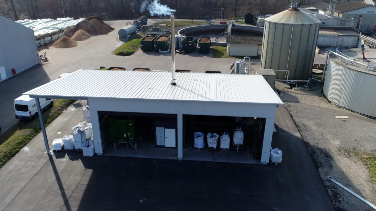 ©University of Kassel | Pyrolysis plant attached to the sewage water plant in Baden Baden, Germany
